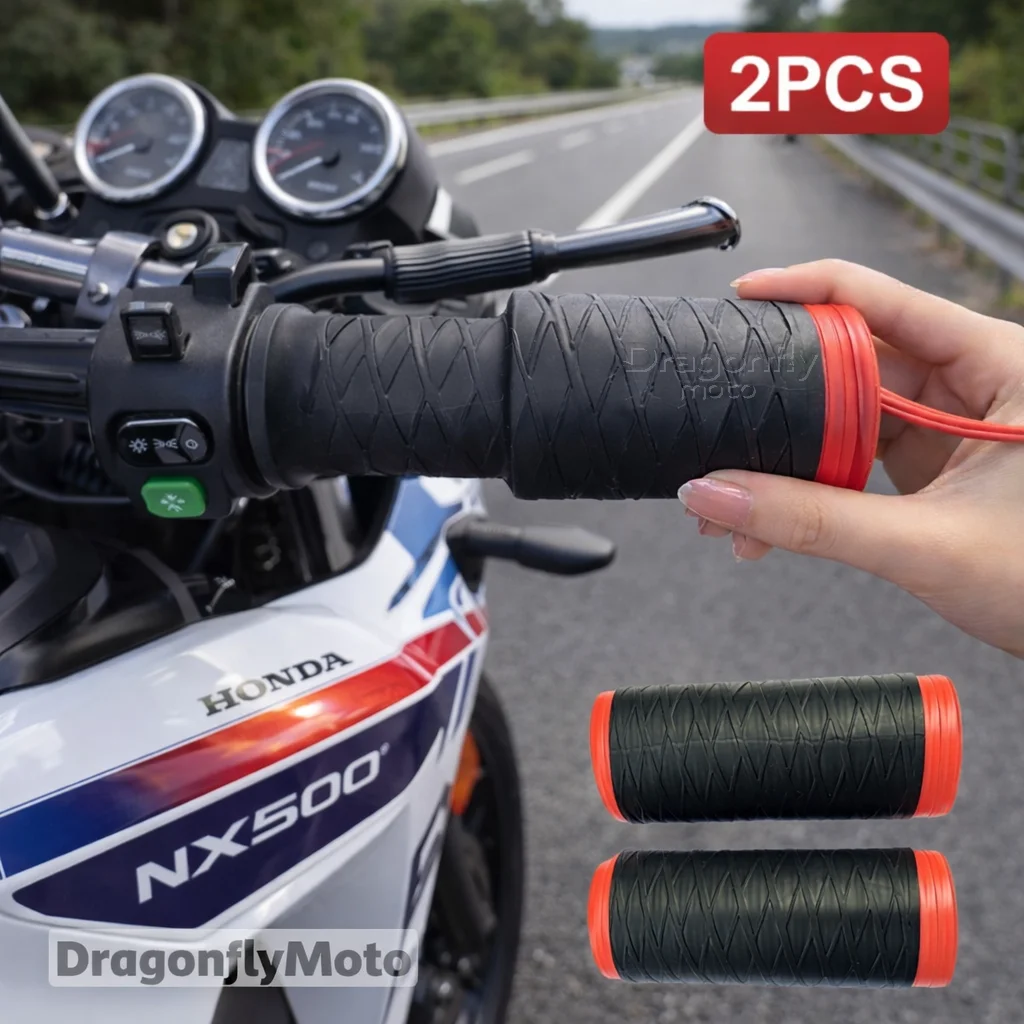

Силиконовые накладки на руль для мотоциклов HONDA NX400 NX500 NX 400 NX 500 2024-2025, самозатягивающиеся, нескользящие