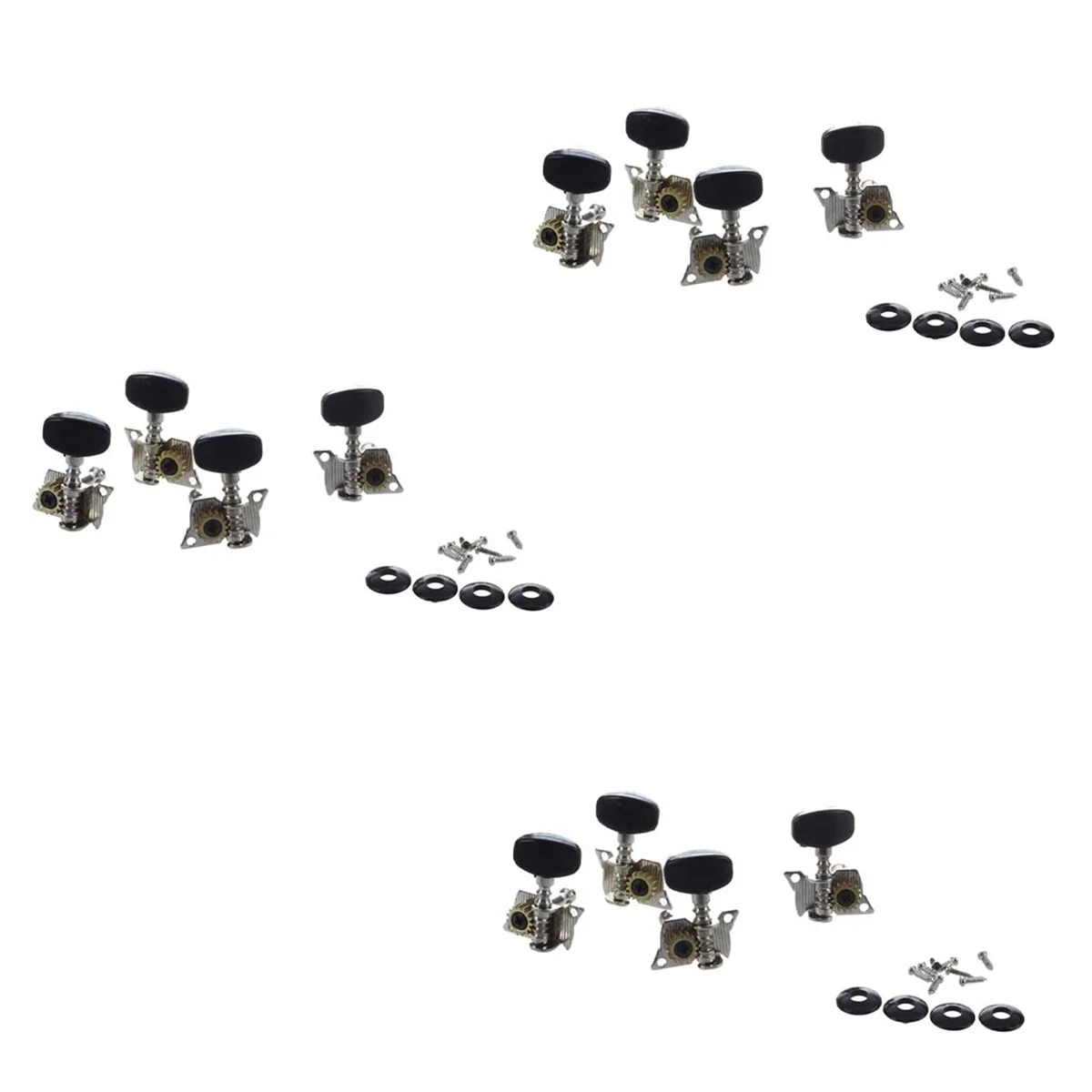 A71P 12 قطعة جيتار القيثارة والصغيرة مكونة من 12 سلسلة أوتاد ضبط الجيتار رؤوس الماكينة 6R و6L، تتضمن براغي التركيب #1