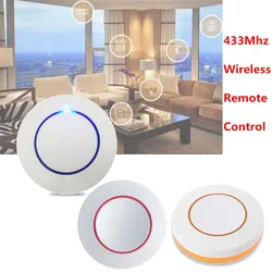 3V 433Mhz Wireless Remote Control 1 Button Round Remote Control Switch Feel Free to Paste EV1527 Chip Learning Switch