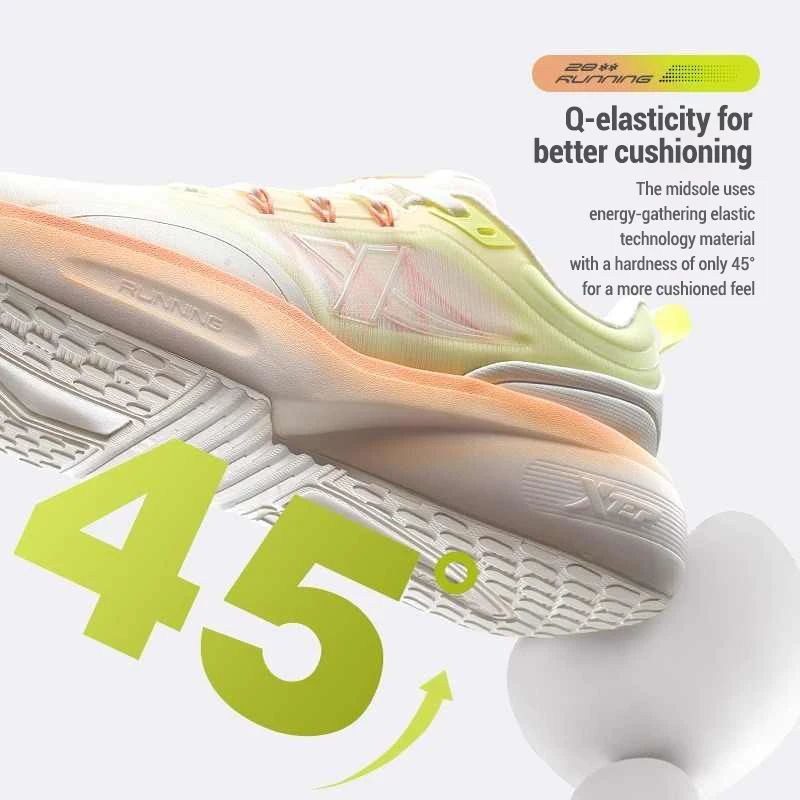 Xtep Mystic Plume 5.0 Running Shoes Female 2025 Spring Cushioning Rebound Sports Shoes  Shock Absorption Sneakers 875118110013