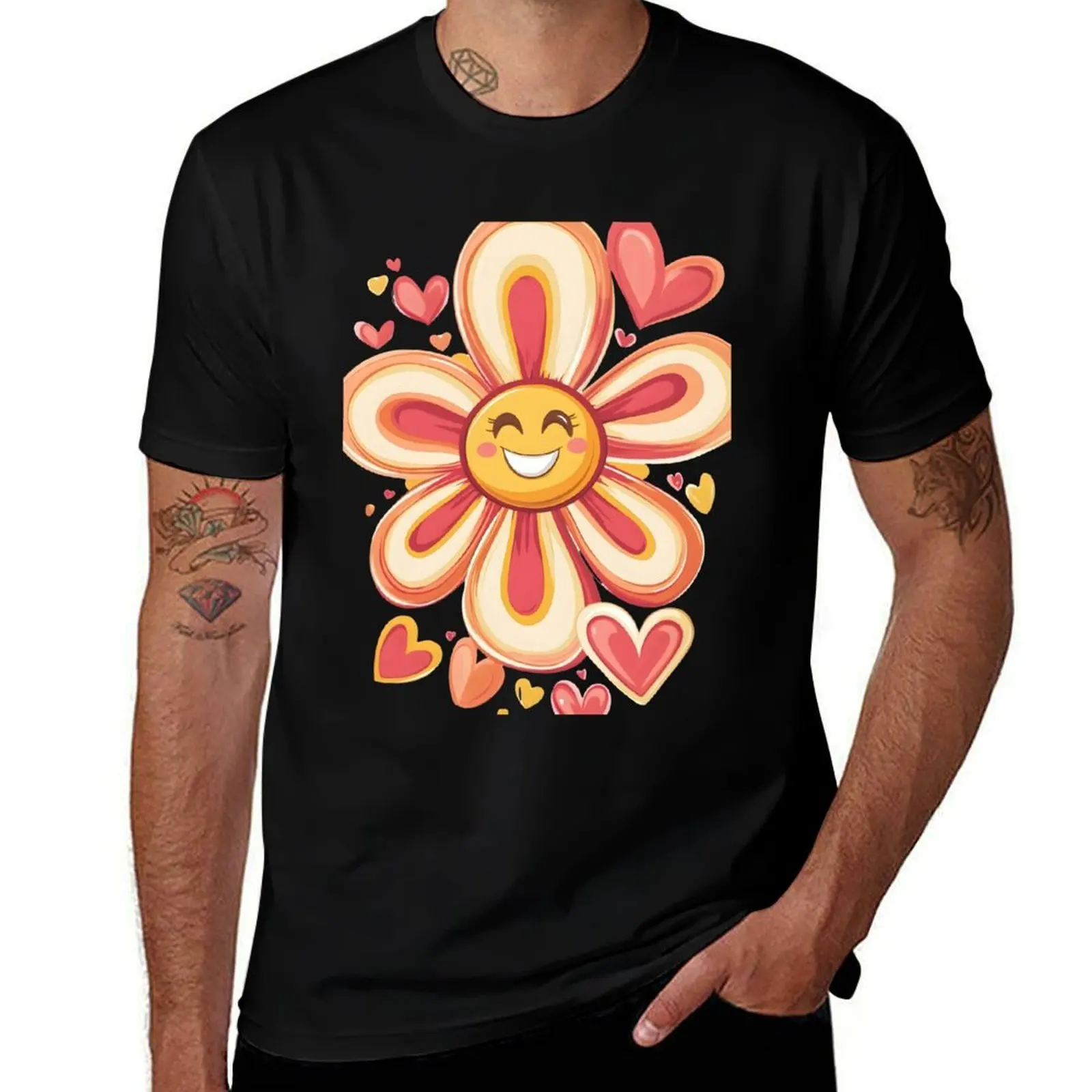 Wildflower Soul T-Shirt blue archive vintage graphic tee summer top Anime t-shirt plain t shirts men