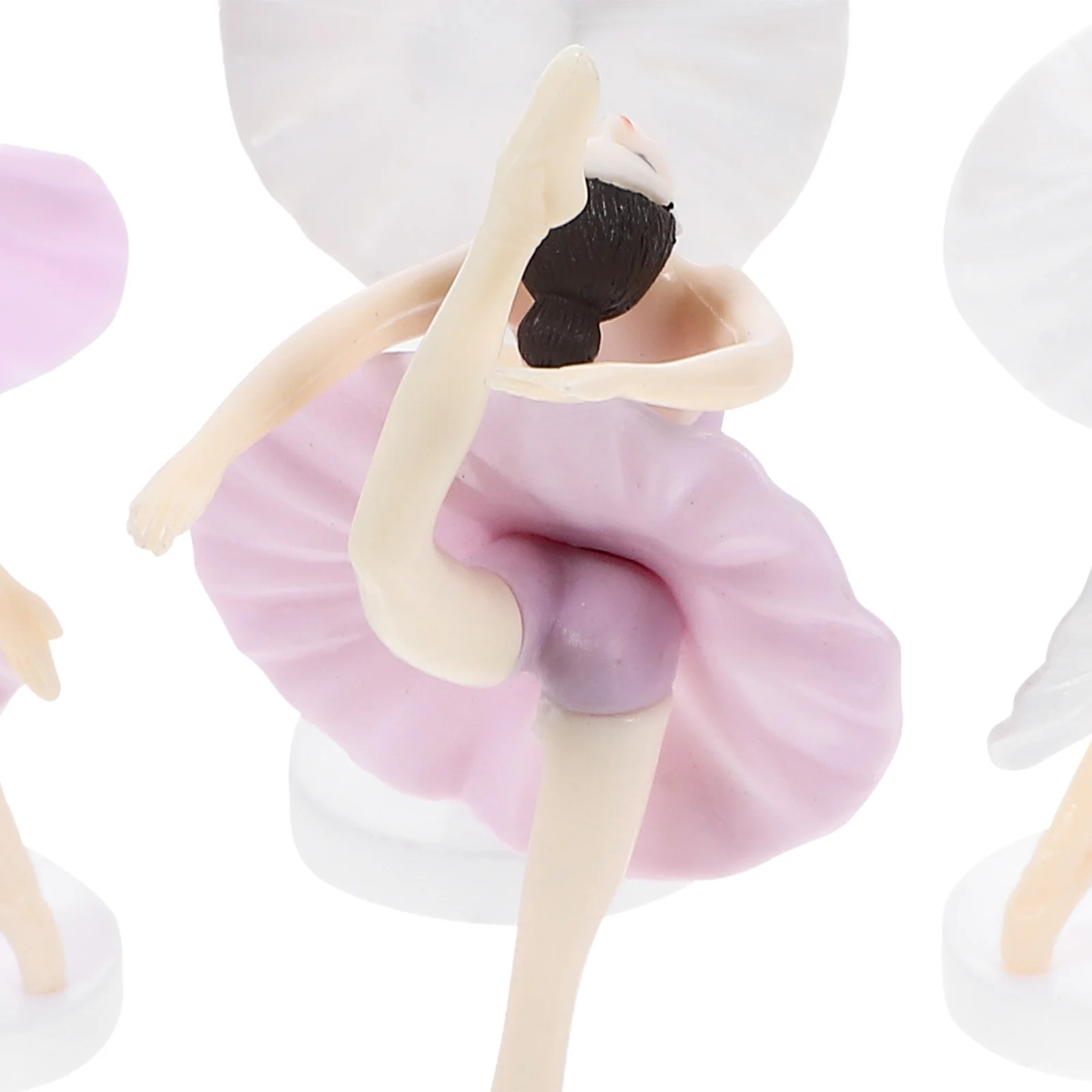 

6Pcs Ballet Cake Ornament Plastic Decorations Assorted Colors Birthday Party Baking Decorative Accessory Ballerina