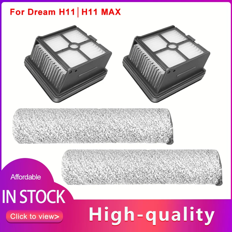 Replacement Parts Main Roller Brush HEPA Filter For Dreame H11 H11 Max Accessories Dreame Wet and Dry Vacuum Cleaner