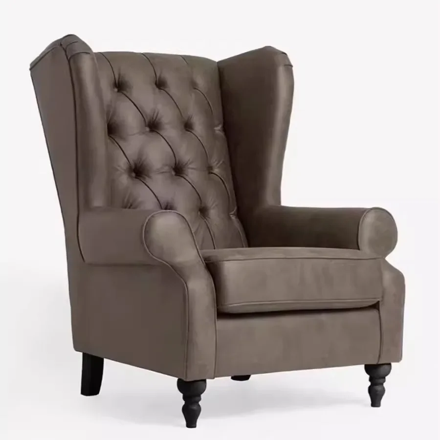 

American rural single pull buckle fabric tiger chair sofa chair retro small apartment