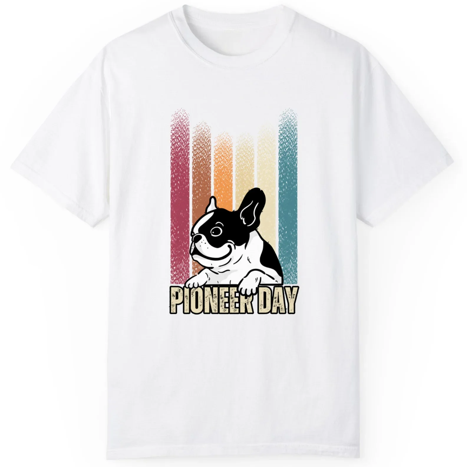 Cute French Dog Pioneer Day Best Gift Mens And Las T-Shirt