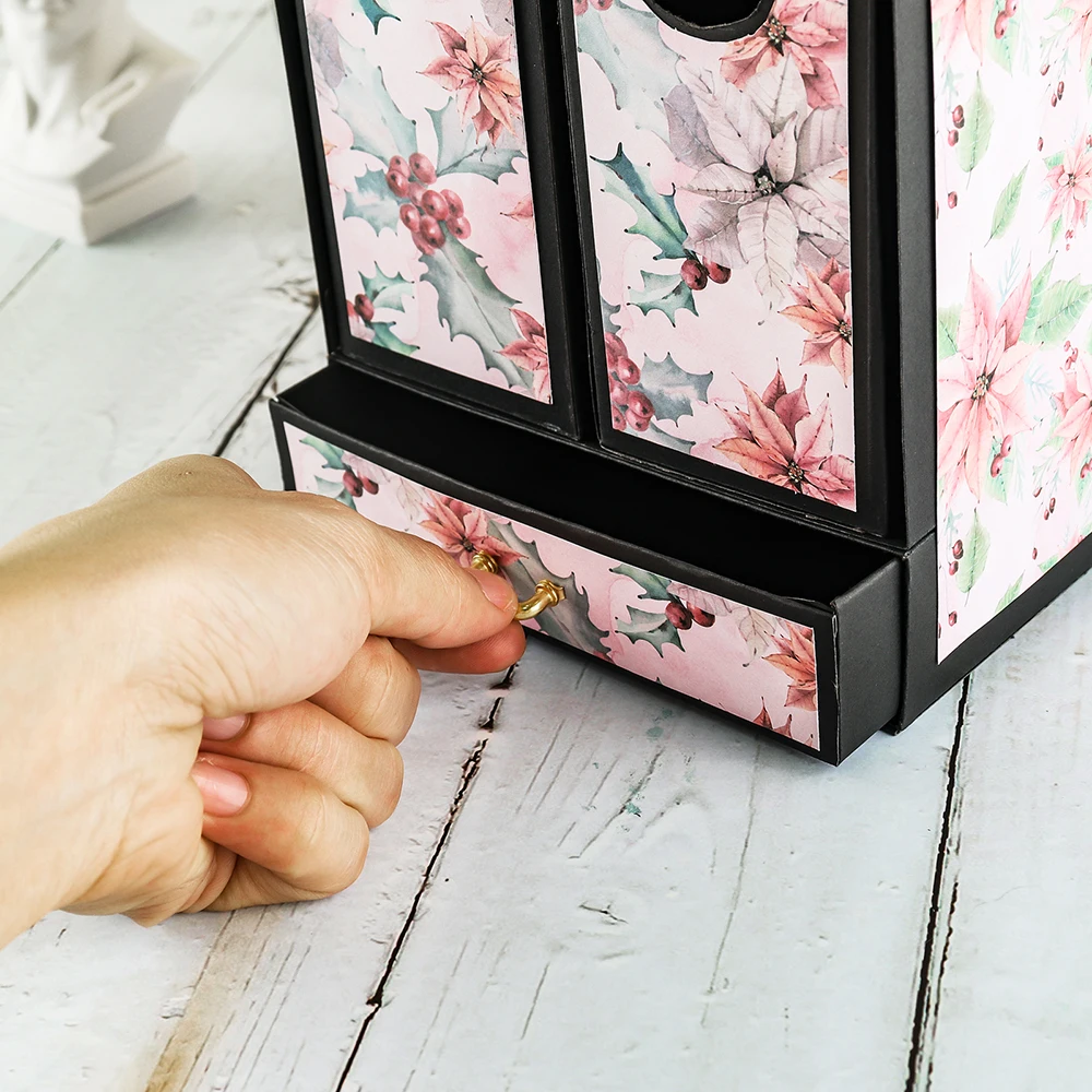 10 Buah/Set Pegangan Tarik Dapur Pintu Lemari Laci Pegangan Perangkat Keras Emas untuk Set Pegangan Kerajinan Mini Buku Memori Kotak Perhiasan