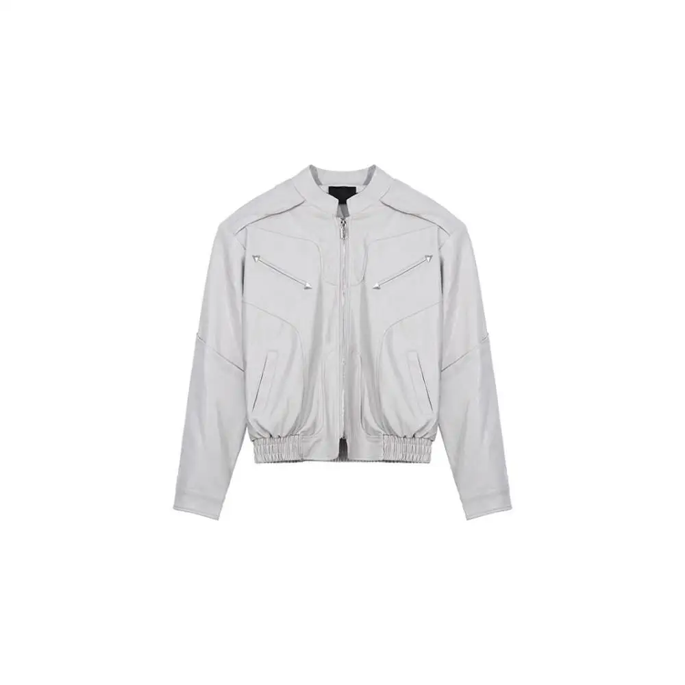 

Оригинальная квадратная искусственная кожа Jaet, белая, от M до 3XL, свободная посадка на молнии, украшенная из полиэстера без железа, молодежная весна A...