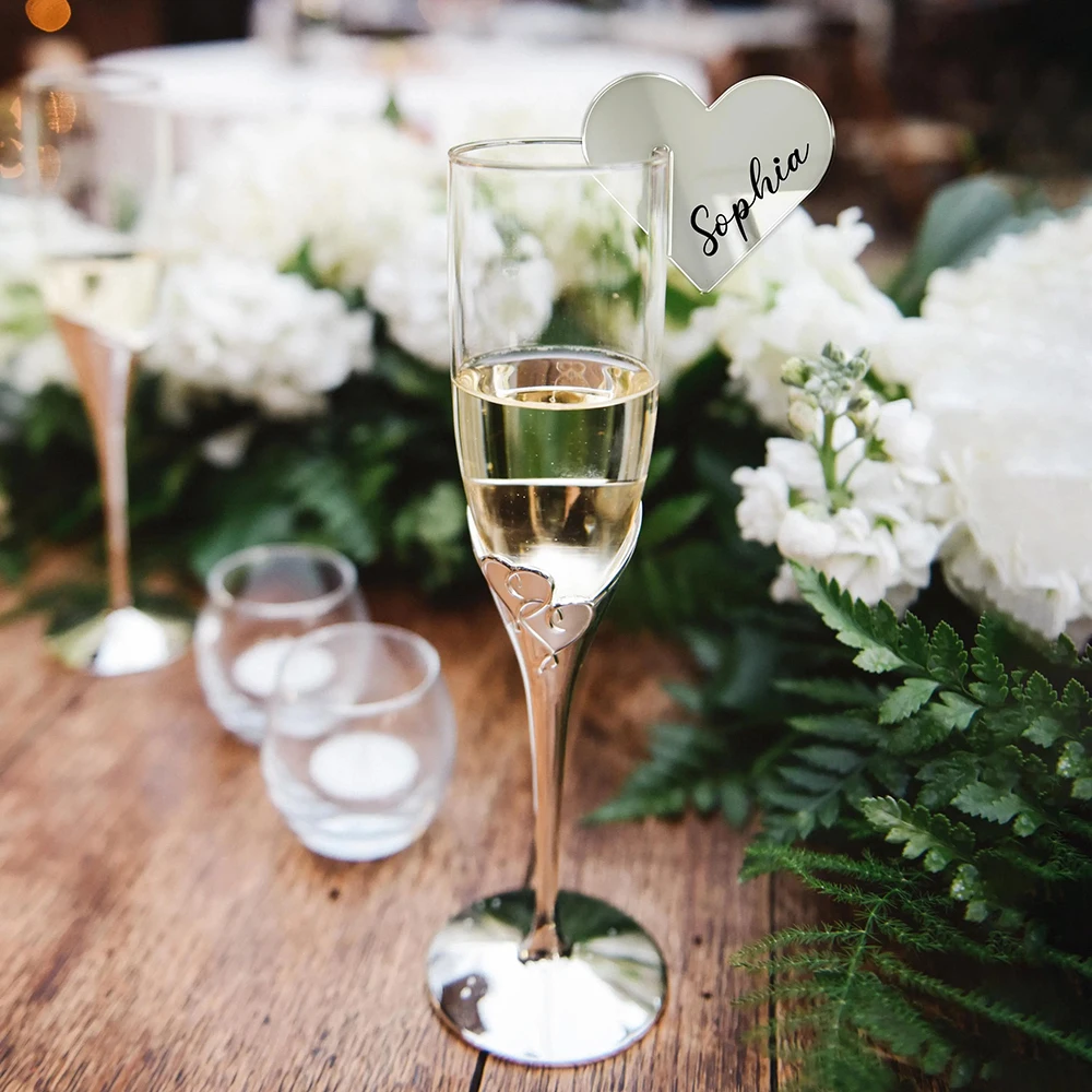 

20/50/100pcs Personalized Wedding Initial Drink Tags Glass Topper Drink Stirrers Custom swizzle sticks Birthday Drink Charms