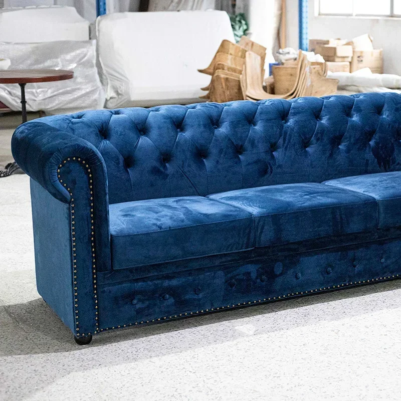 - Canapé de banquette en velours en forme de U, tissu technologique de luxe américain, canapé de salon moderne