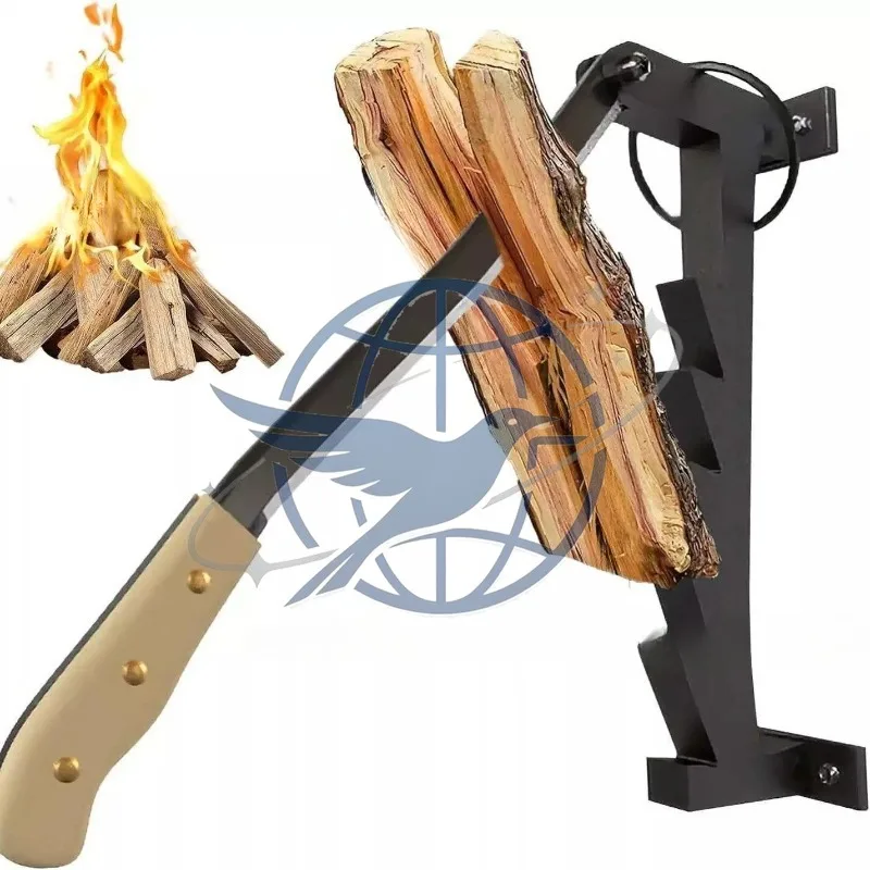 Wall-mounted firewood splitter Manual firewood splitter Log distributor Outdoor camping tool Durable