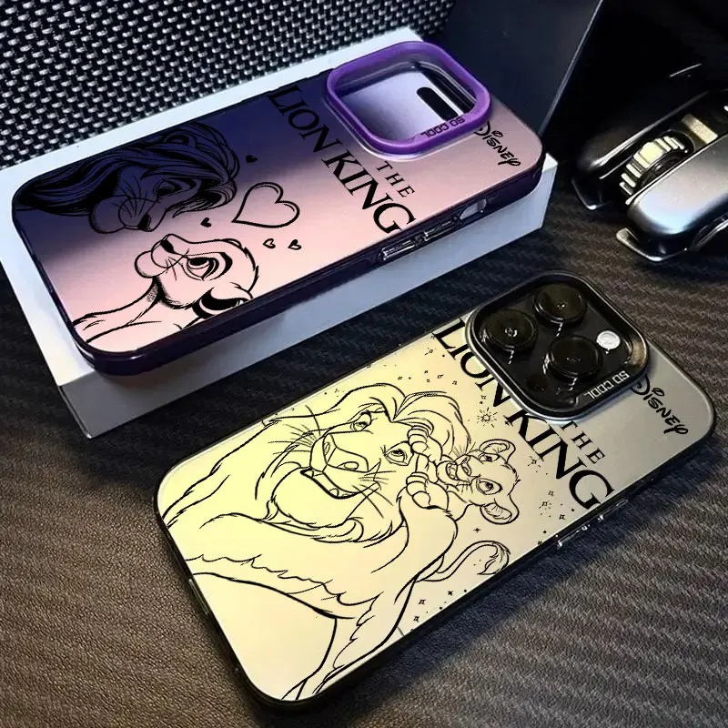 ديزني الأسد الملك خط كوكه لابل آيفون 17Air 16e 16 14 15 13 11 برو ماكس 16 زائد 12 17 حافظة مضادة للصدمات غطاء هاتف ناعم #2