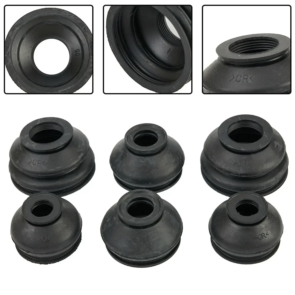 

6pcs Car Ball Joint Boot Rubber Tie Rod End Ball Joint Dust Boots Dust Cover Boot Set Turn To Rod Ball Head Dust Protection