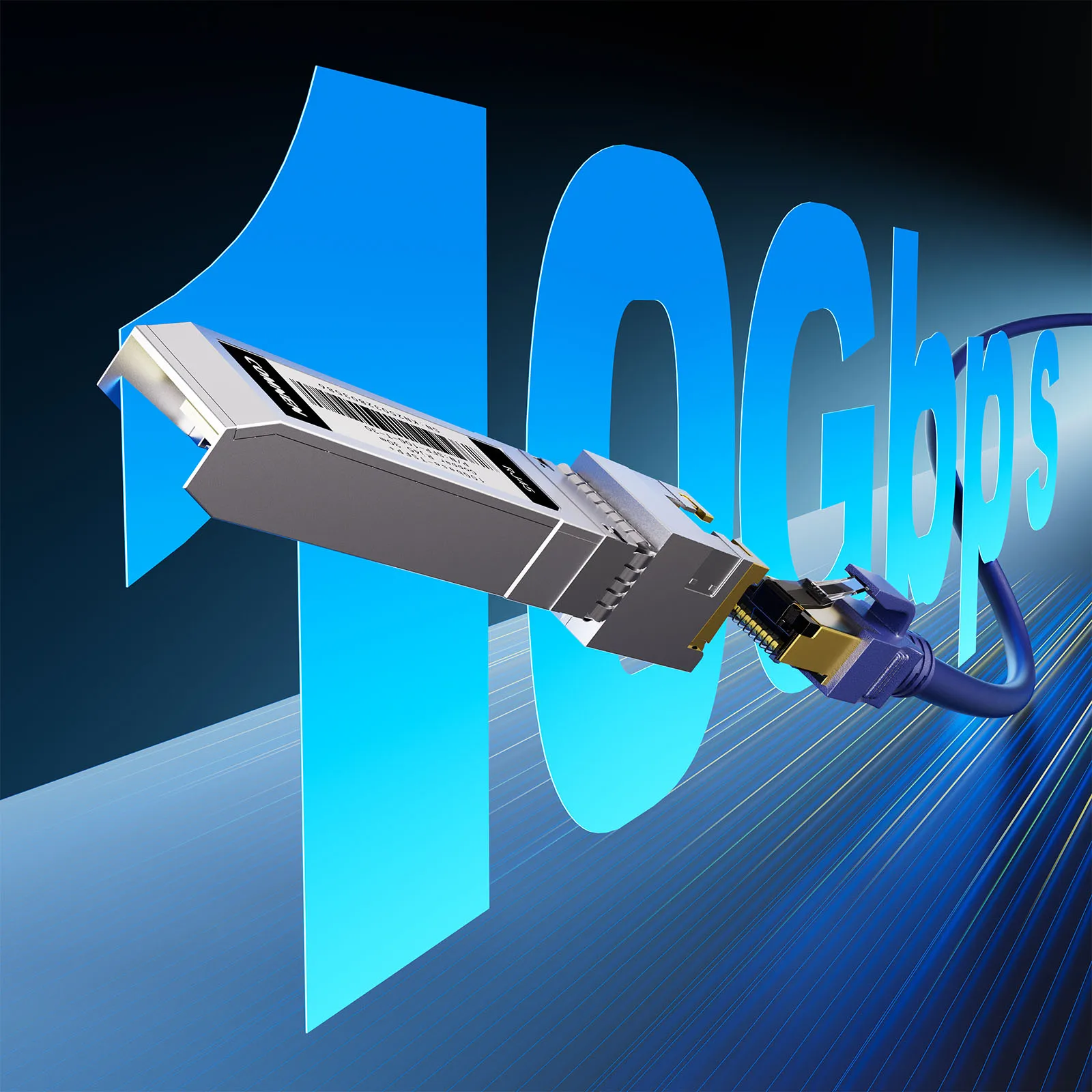 Patchtek 1.25G/2.5G/10G GBASE-T SFP+ Modulo in rame a RJ45 CAT6a-Modulo Ethernet con modifica automatica SFP+ Cavo adattatore-1PCS