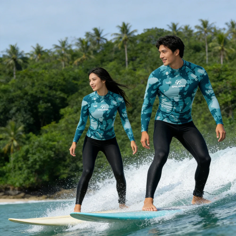 

Rashguard Long Sleeve Men's and Women's Surfing Clothing Surf Water UPF50+Beachwear Swimwear Lightweight for Fishing Water Sport
