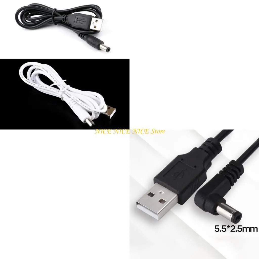USB Power BoostLine Usb2.0 to DC5.5x2.5 Converter Charging Cable Straight Curved