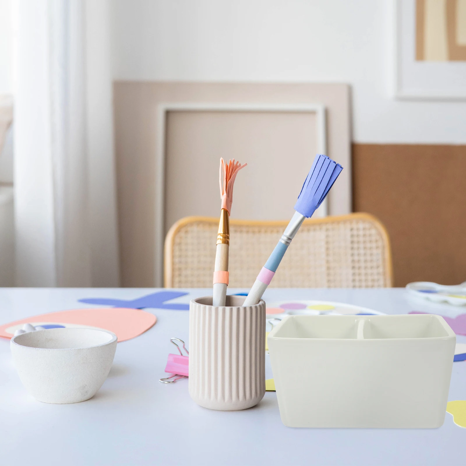 Premium-Keramik-Schreibpinsel-Unterlegscheibe, große Tintenplatte für Künstler, Studenten, Lehrer, bruchfest, leicht zu tragen, Tintenaufbewahrung