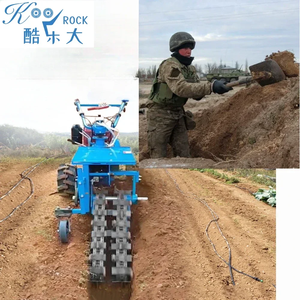 Портативная цепная траншейная машина для одиноких солдат в сельскохозяйственных садах, эффективное инженерное оборудование для полевых бов
