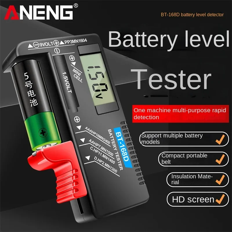 

ANENG BT168D Factory Direct Sales Battery Tester Digital Display Battery Capacity Tester Battery Measuring Instrument