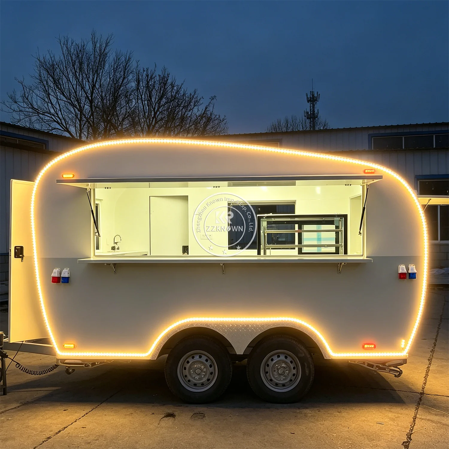 

Mobile Kitchen Food Trailer Hot Dog Hamburger BBQ Food Vending Cart Mobile Concession Fast Food Truck Trailer With Full Kitchen