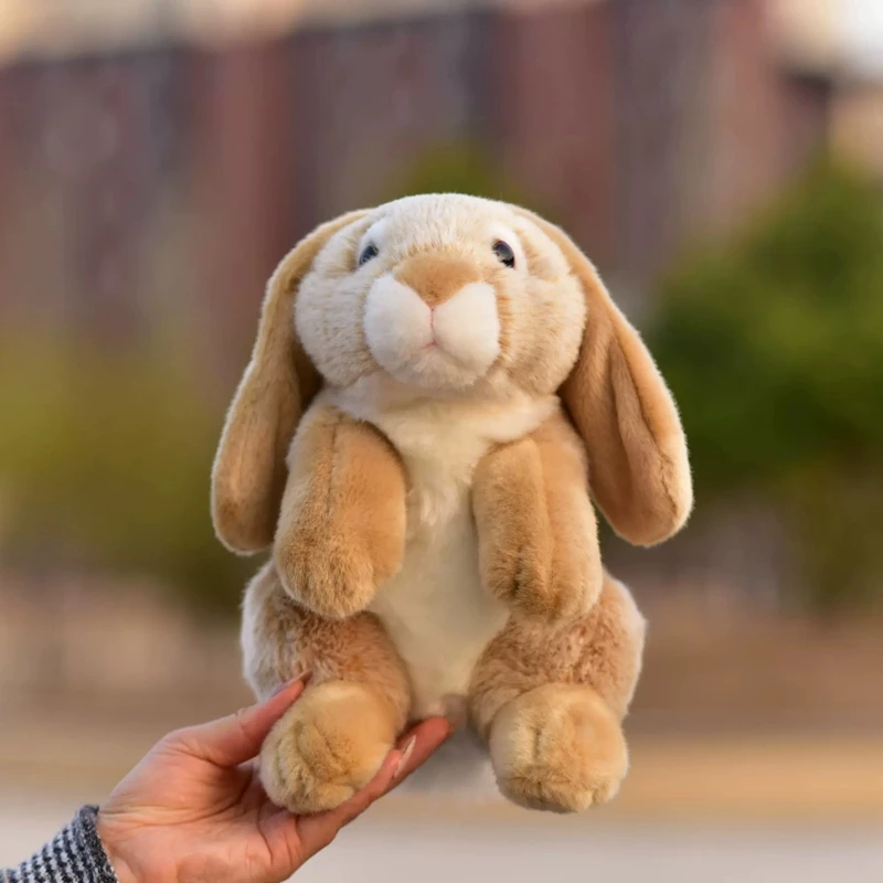 

Simulation Animal Rabbit Plush Toy Wild Rabbit Doll Bunny Dolls Gift Children's Gift 25cm DY10466