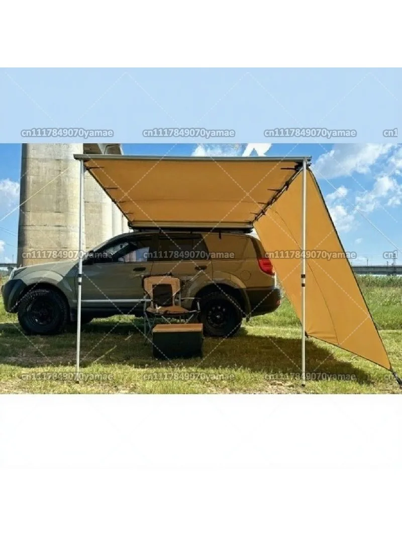 Outdoor Car Awning Sunshade Full Black Coating Windproof Protection Shield