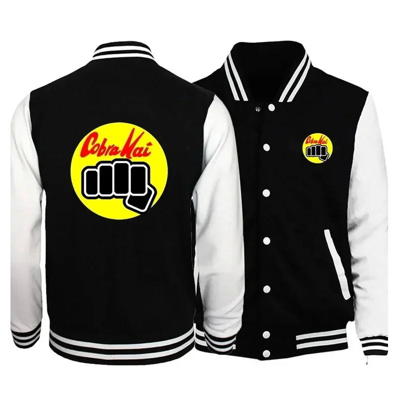 Men Women print baseball uniforms motorcycles coats cardigan tops clothes top Cobra Kai Never Dies baseball jacket coat hoodie