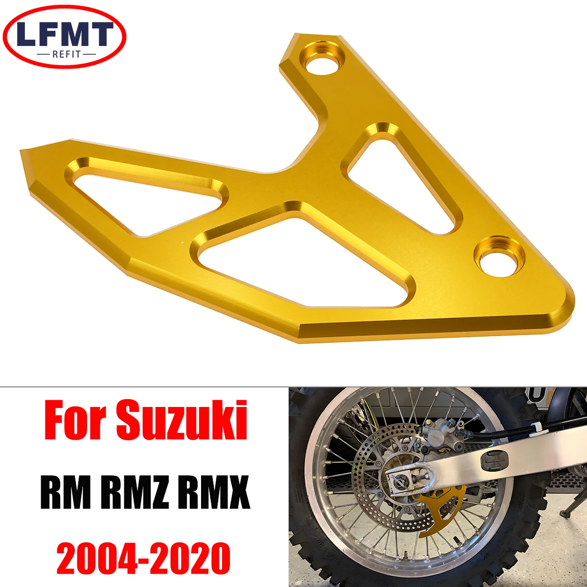 

Motorcycle Rear Brake Disc Adapter Guard Protector Cover For Suzuki RM125 RM250 RMZ250 RMZ450 RMX450Z RM 125 250 04-20 Dirt bike