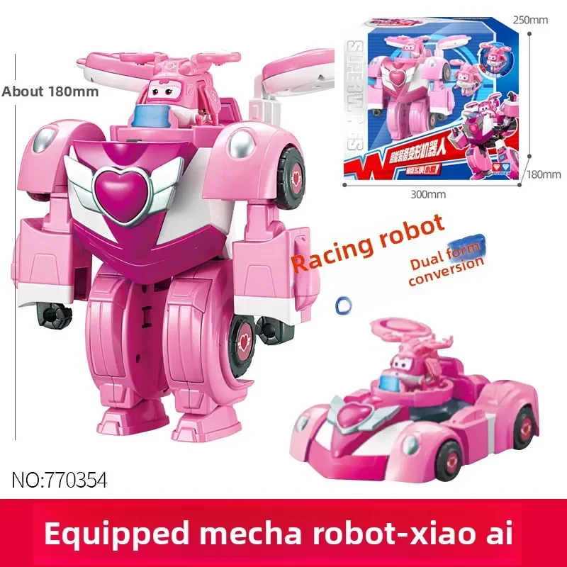 "Audi Twin Spin Super Wings Power Gear Transformando Robô Mecha Carro de Corrida - Veículo de Brinquedo Infantil Led"