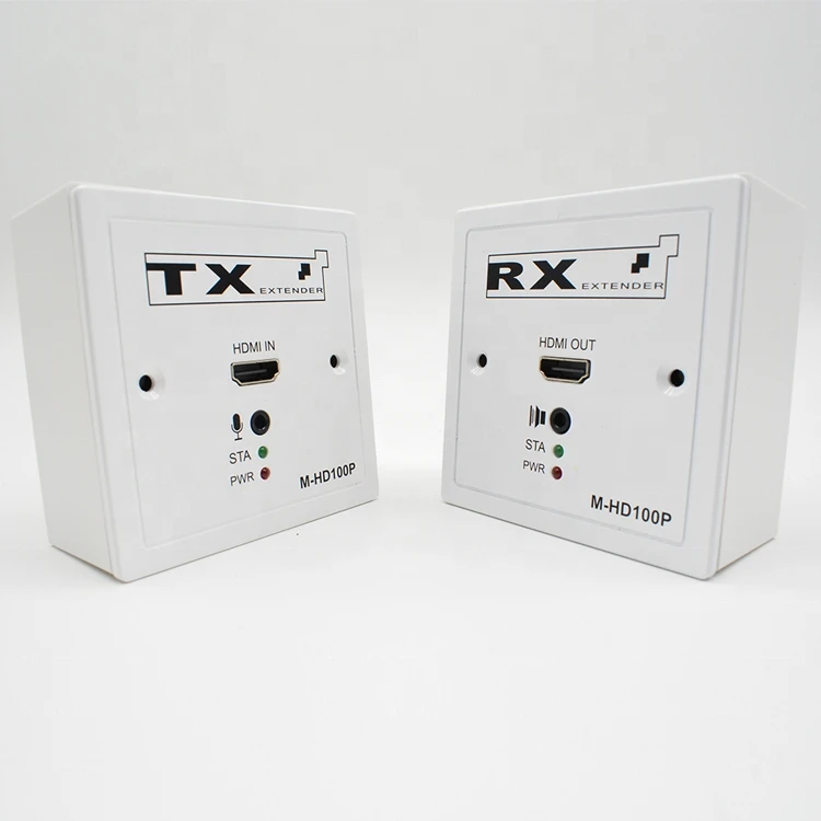 150M H.264 86 Panel Video Converter Ip Tcp HDMI-Compatible 1080p Tx Rx Audio Extender With 3.5mm Headphone Socket