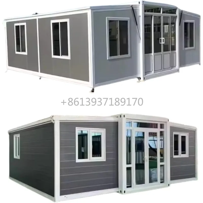 40FT 3 Bedroom 1 Full Equipped Bathroom and Kitchen,Foldable Mobile with Steel Frame,Prefabricated Expandable Container House