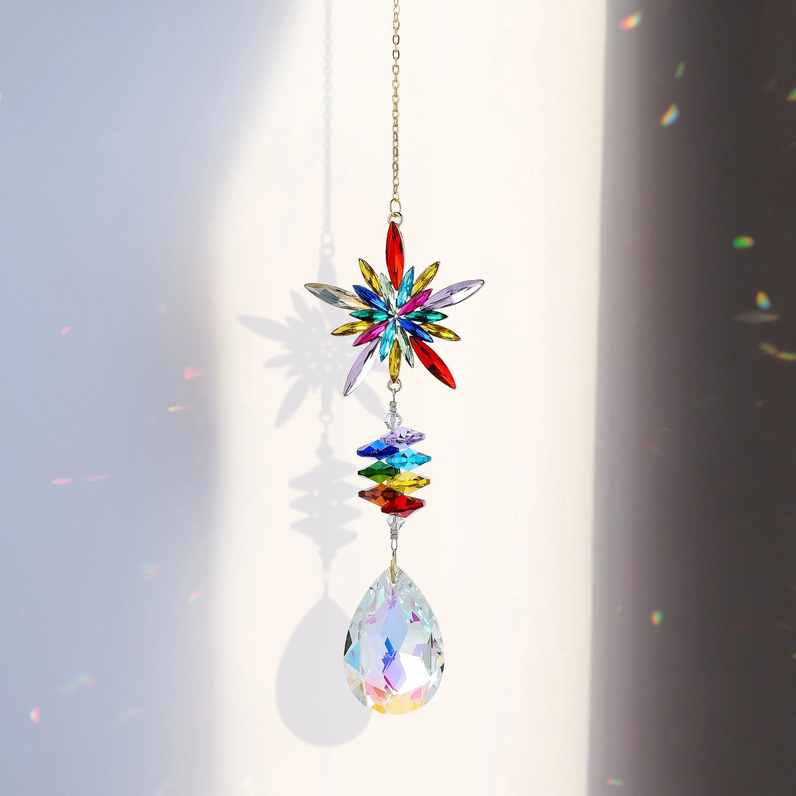 Room Rainbow Suncatcher Diamond Love Star Butterfly Rainbow Hanging Glass Prisms DIY Window Ornament Suncatcher Pendant 2026