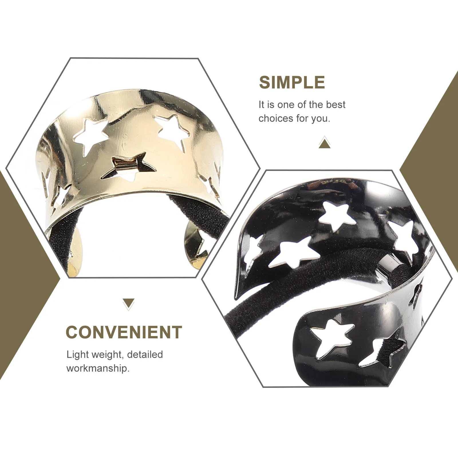 

3Pcs Elegant Ponytail Cuffs Elastic Hair Ropes for Women Girls Exquisite Hairstyle Decoration Birthday Wedding