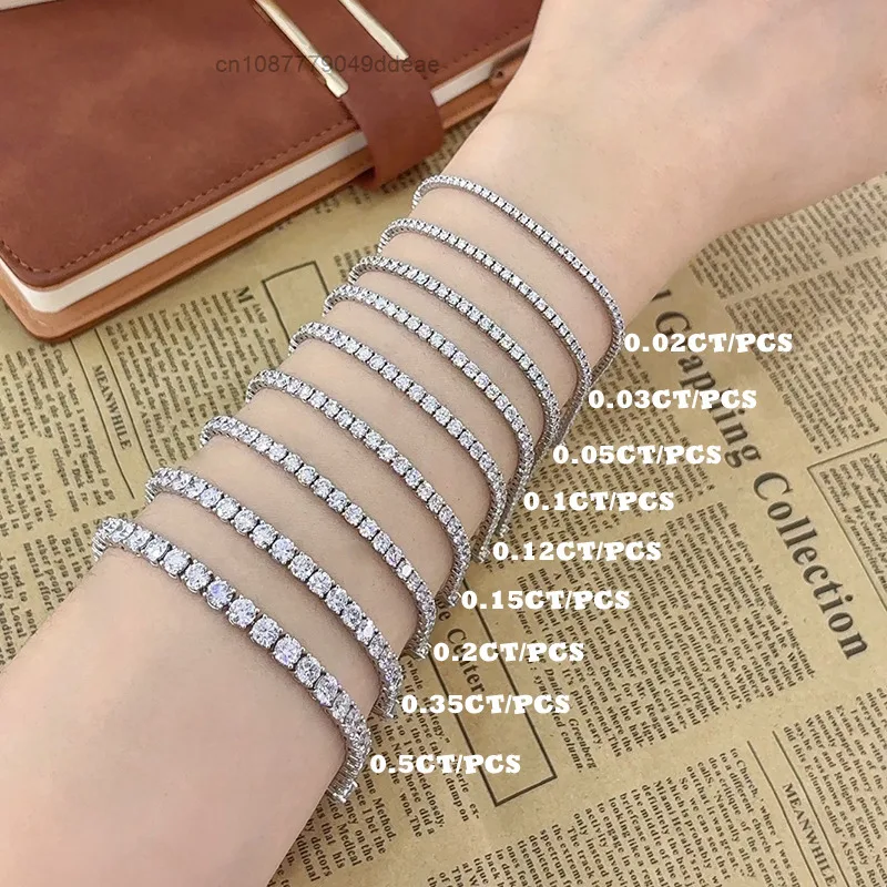 

S925 necklace Moissanite Luxury 18K Solid Gold Tennis Chain & Hip-hip Bracelet Iced Def Vvs Hpht Lab Grown Diamond Gold Jewel