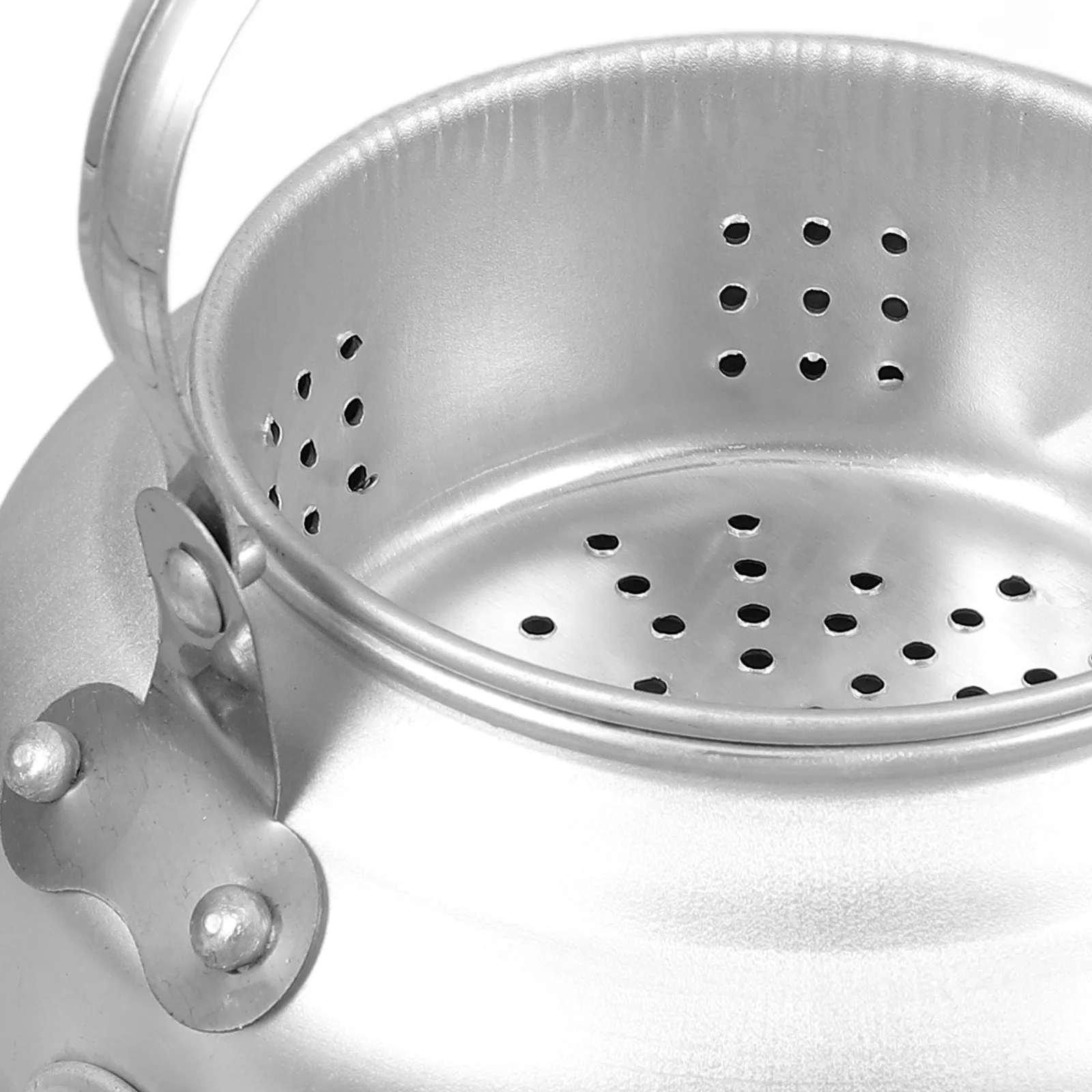 

1L Sleek Aluminum Teapot with Handle Compact Tea Kettle for Office Home Desktop Use Portable Brewing Pot for Hot Iced Tea