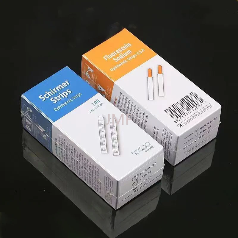 100 Pieces/box of Imported/domestic Tear Detection Test Strips and Sodium Fluorescein Detection Test Strips