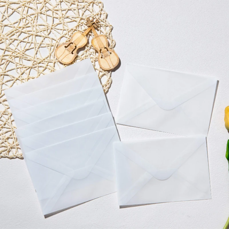 50Pcs/Lots Blank Translucent Envelope for Invitations 18.4x13.4cm Postcards Giftbox Sulfuric Acid Paper Wedding Business Letters