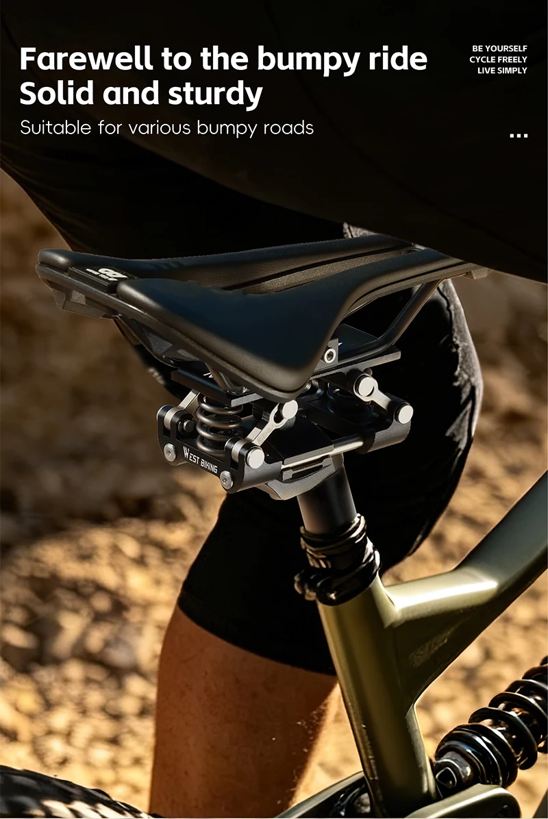 WEST BIKING Fahrradsattel-Stoßdämpfer, Federung, Sattelstützenkissen für MTB, Rennrad, komfortables Fahrradzubehör – Detail 6