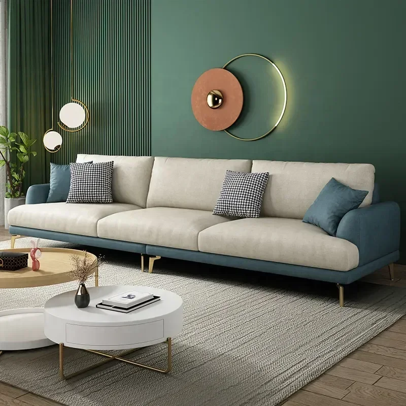 ##For factory sale living room in-line L-shaped modern furniture light fabric  couches luxury sofa set furniture&