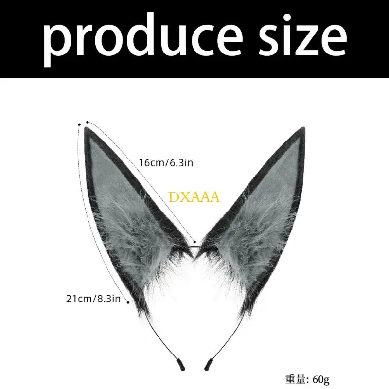 Dxaa contemporain d'animaux oreilles casque coiffure douce ornement cheveux mode pour le jeu rôles du festival