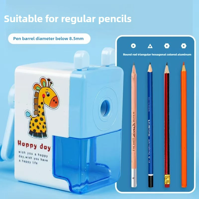 Panda Animal Pencil Sharpener Hand Crank Manual Cutter School Office Supplies Kids Stationery Gift Box