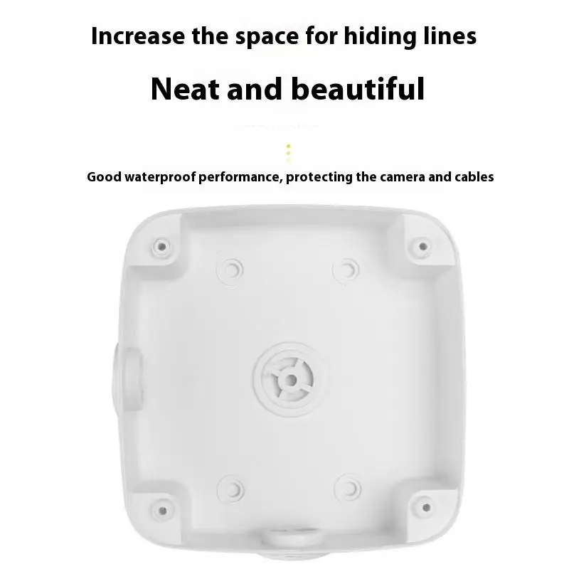 1 Piece Square Cable Concealments Box Plastic Waterproof Junction Box Heavy Duty For CCTV Camera Cable Management