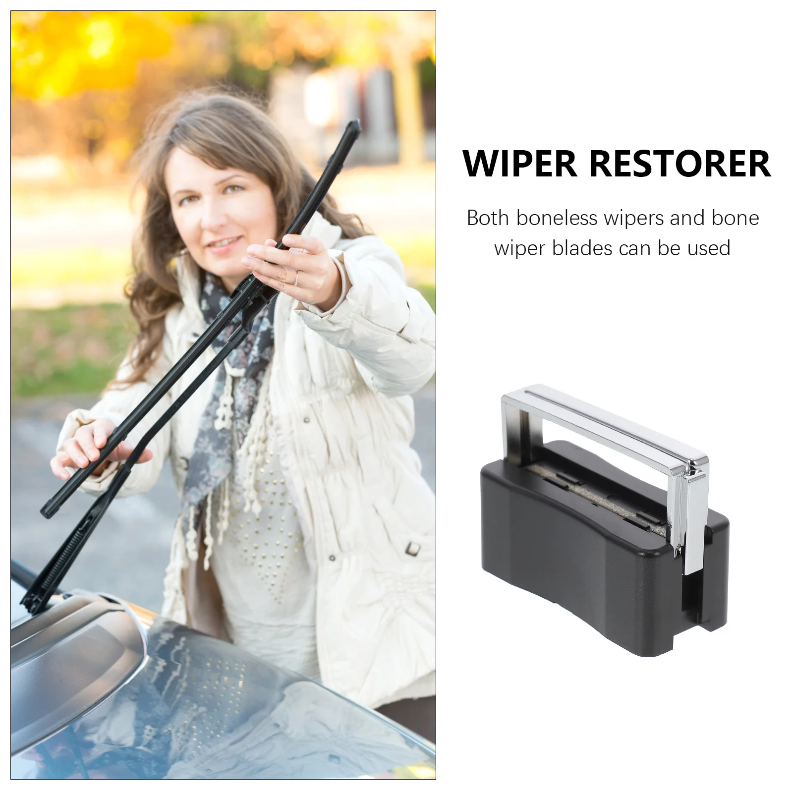 

Rain Brush Repairer Universal Fix Tool For All Vehicles Black Reusable Grinding Tablet Car Wiper Repair Kit Wiper Repair Tool