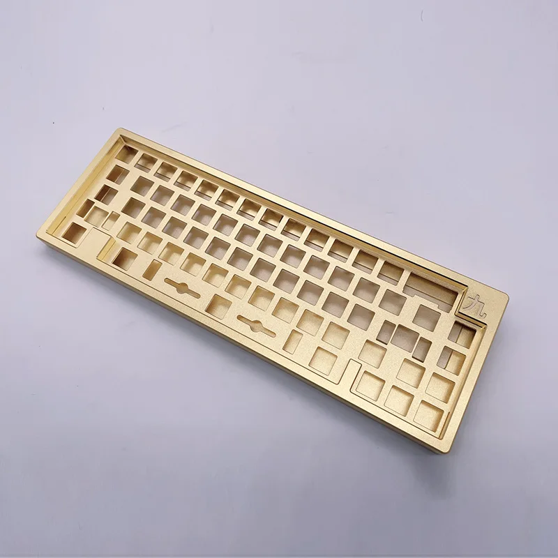 CNC milling service 60%65% aluminium keyboard case custom cnc machining aluminum mechanical keyboard case with blue anodizing