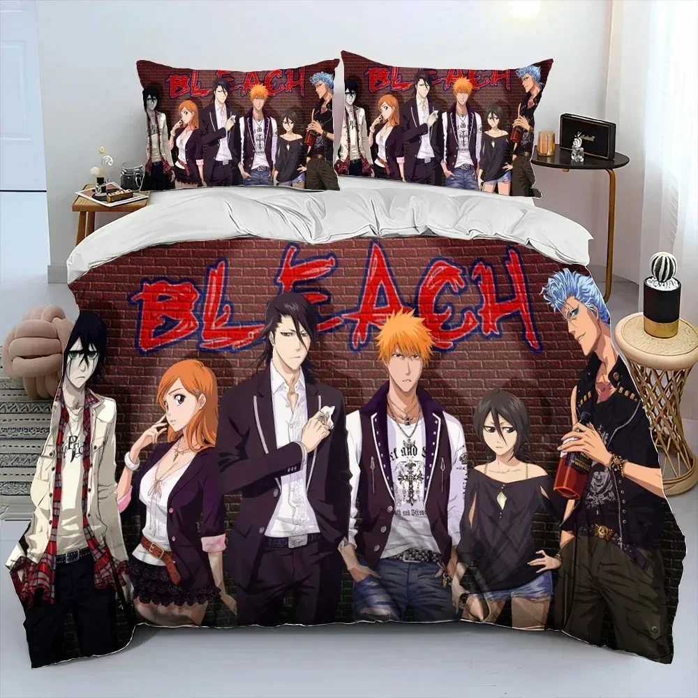 

Anime Bleach Japan Cartoon 3D NEW Duvet Cover Pillowcase Bedding Set Adult Girl Bedroom Decoration Children Single Double Large