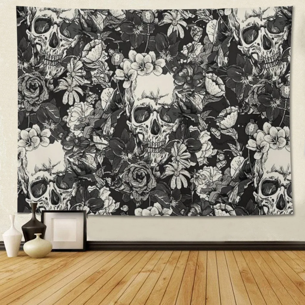 

SKULLS Halloween Decorations Wall Hanging Tapestry Home Wall Decoration