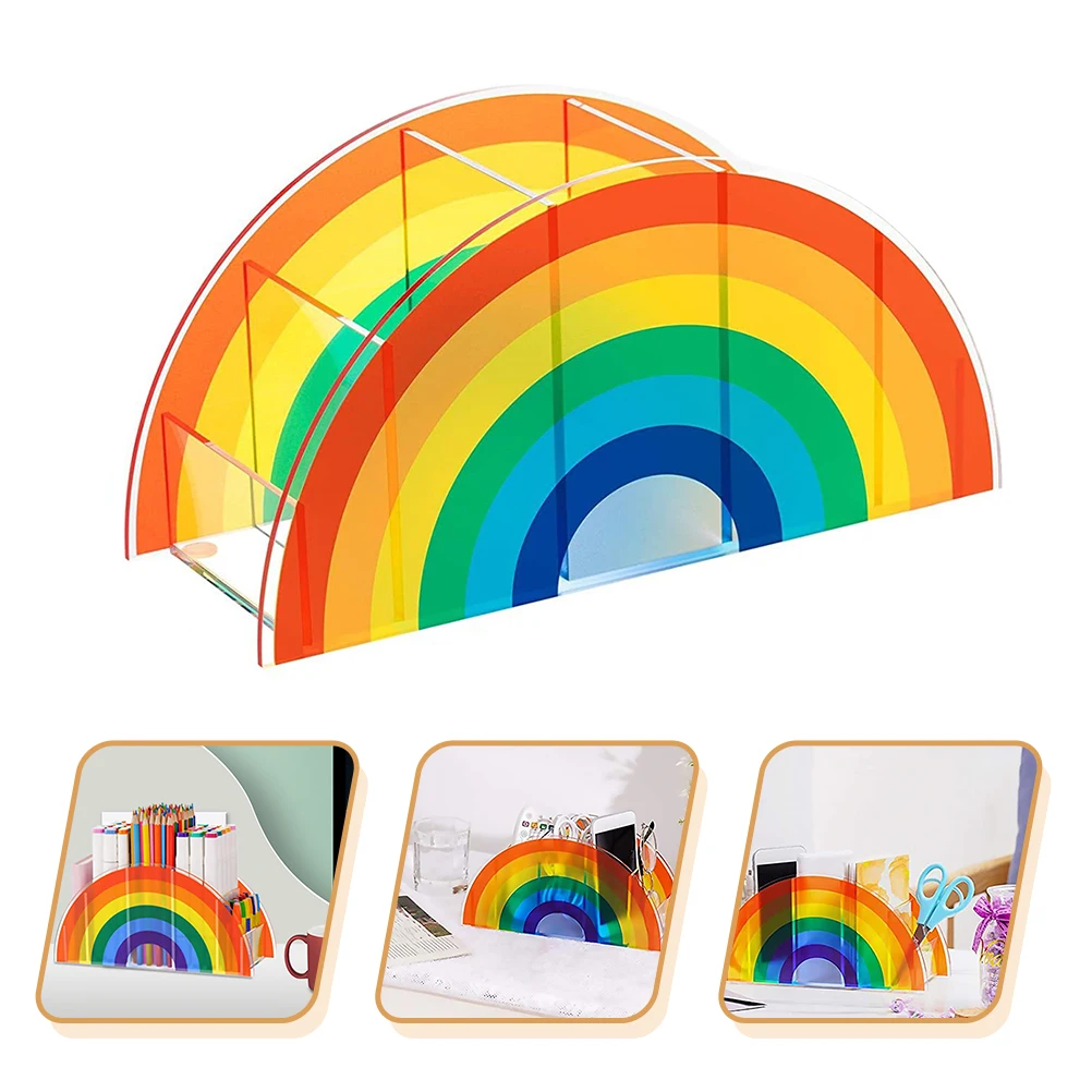 

Sturdy Acrylic Multi-Functional Storage Box Desktop Stationery Organizer Office Supplies Holder Compact Multi-Grid Design