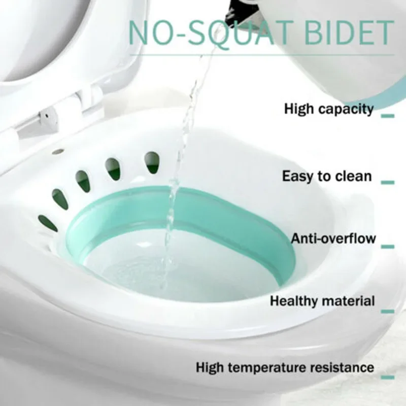 Portable Bidet Sitz Bath Tub Basin for Pregnant Women Elderly Postpartum Hemorrhoids Patient Toilet Sitz Bath Tub Basin Bidet