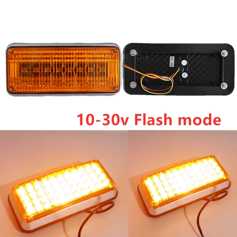 

DIY 10-30v 7x3 Inch led Warning Strobe flash Amber light ambulance pumper engines lamps police patrol Warning light 198x90x38mm