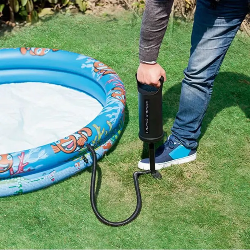 Bomba de mano para barco, bomba de mano para cama inflable, bomba de piscina rápida de 12 pulgadas