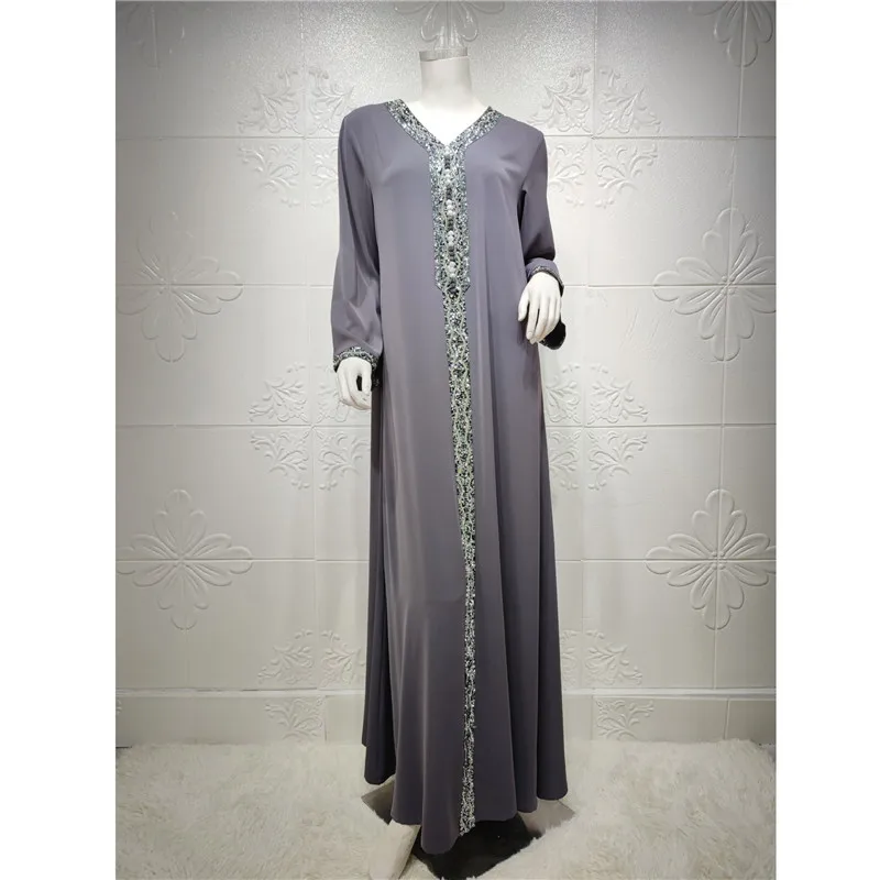 라마단 터키 무슬림 원피스 여성용 다이아몬드, 아바야 모로코 카프탄, Djellaba Dubai Kaftan 파티, Vestido Eid Caftan